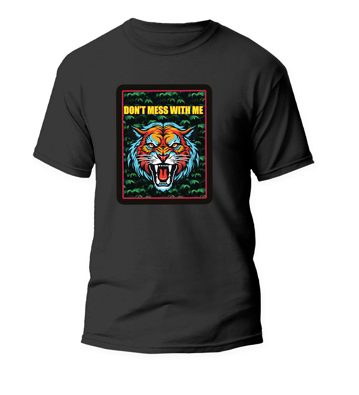 Short Sleeve Shirt With Printed " Don't Mess with me"